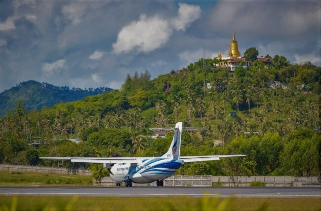 久々のサムイ空港に飛行機到着2020年5月15日
